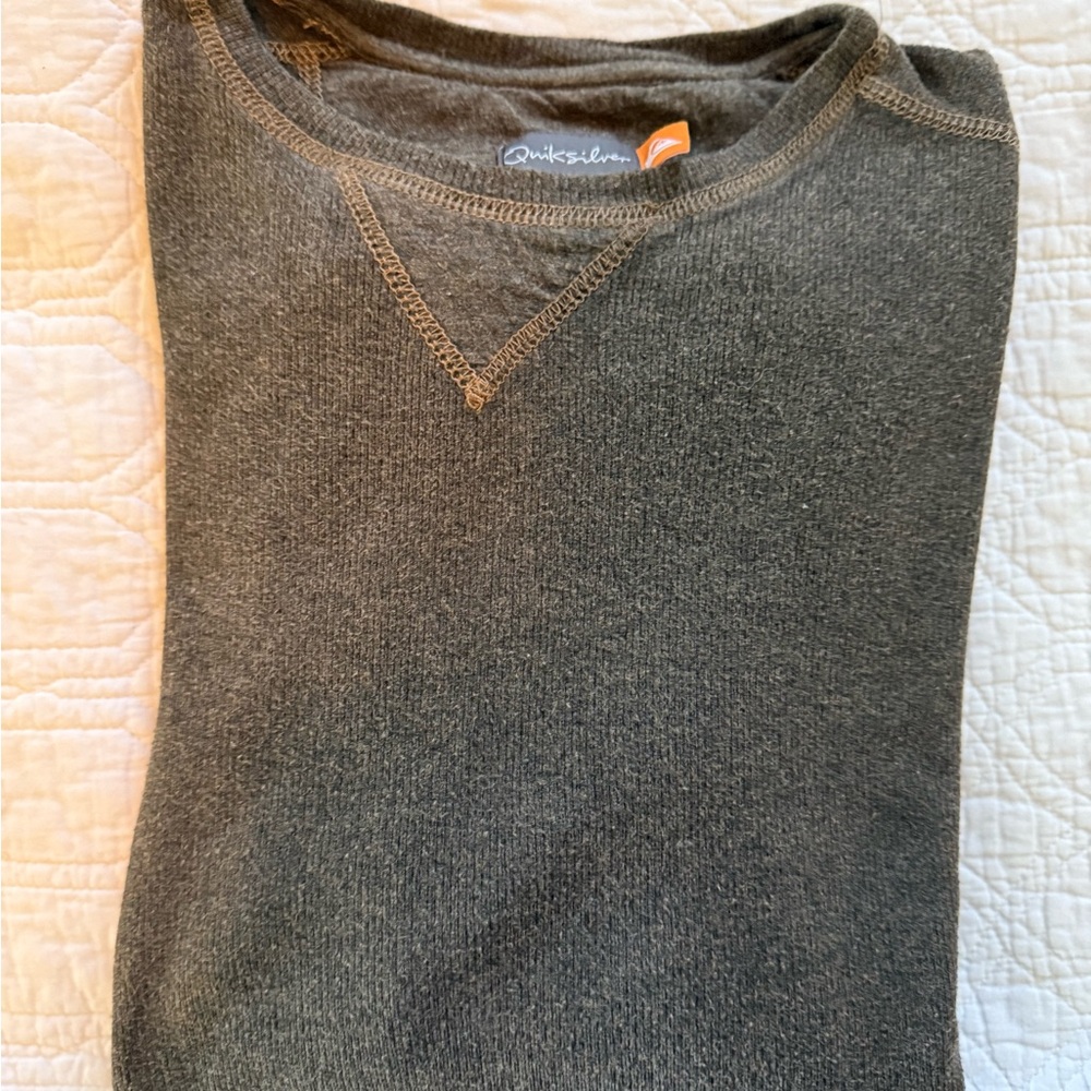 Quiksilver Charcoal Brown Crewneck Shirt
